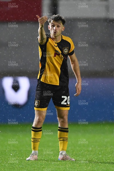 111125 - Newport County v Exeter City - Vertu Trophy - Ben Lloyd of Newport County