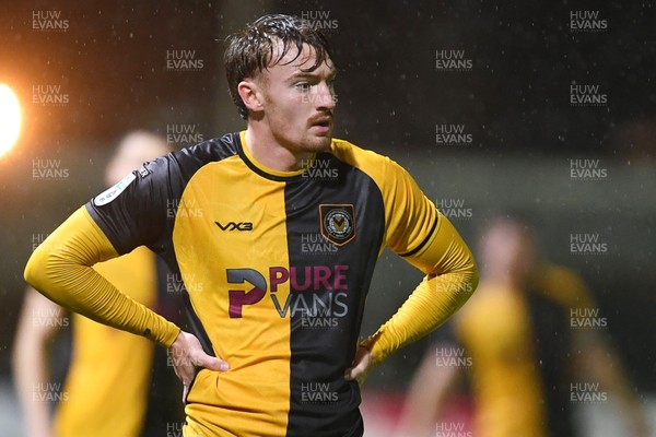 111125 - Newport County v Exeter City - Vertu Trophy - Dejected Michael Spellman of Newport County