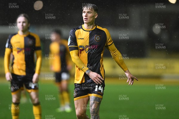 111125 - Newport County v Exeter City - Vertu Trophy - Kai Whitmore of Newport County