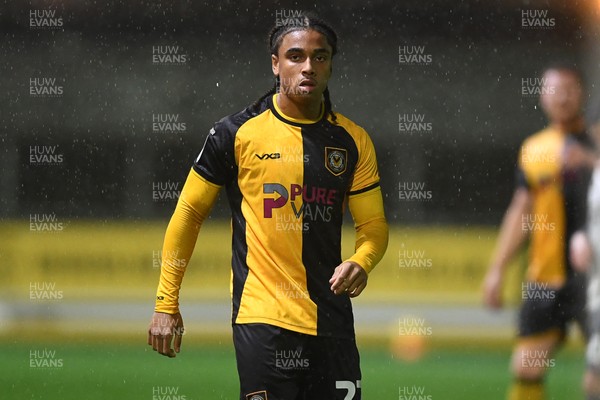 111125 - Newport County v Exeter City - Vertu Trophy - Moses-Alexander Walker of Newport County
