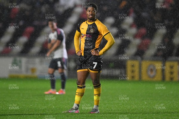 111125 - Newport County v Exeter City - Vertu Trophy - Dejected Bobby Kamwa of Newport County
