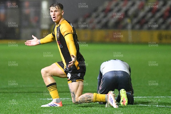 111125 - Newport County v Exeter City - Vertu Trophy - Kai Whitmore of Newport County