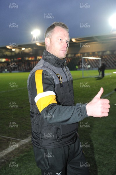 190119 - Newport County v Exeter City - Sky Bet League 2 - Newport County manager Mike Flynn