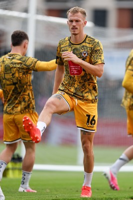 120926 - Newport County v Fleetwood Town - Sky Bet League 2 - Matty Jacob of Newport County warms up 