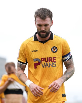 120926 - Newport County v Fleetwood Town - Sky Bet League 2 - Kyle Cameron of Newport County in action 