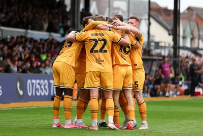 120926 - Newport County v Fleetwood Town - Sky Bet League 2 - Christian Doidge of Newport County scores his teams first goal 