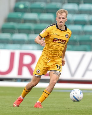 120926 - Newport County v Fleetwood Town - Sky Bet League 2 -Matty Jacob of Newport County runs with the ball
