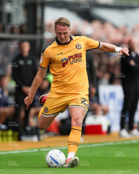 120926 - Newport County v Fleetwood Town - Sky Bet League 2 - Cameron Norman of Newport County crosses the ball