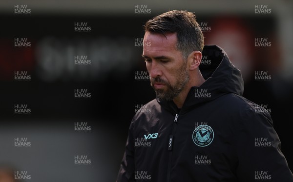 131225 - Newport County v Fleetwood Town, EFL Sky Bet League 2 - Newport County manager Christian Fuchs at half time