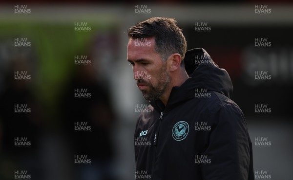 131225 - Newport County v Fleetwood Town, EFL Sky Bet League 2 - Newport County manager Christian Fuchs at half time