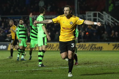 060318 - Newport County v Forest Green Rovers, Sky Bet League 2 - Paul Hayes of Newport County celebrates after scoring County's third goal