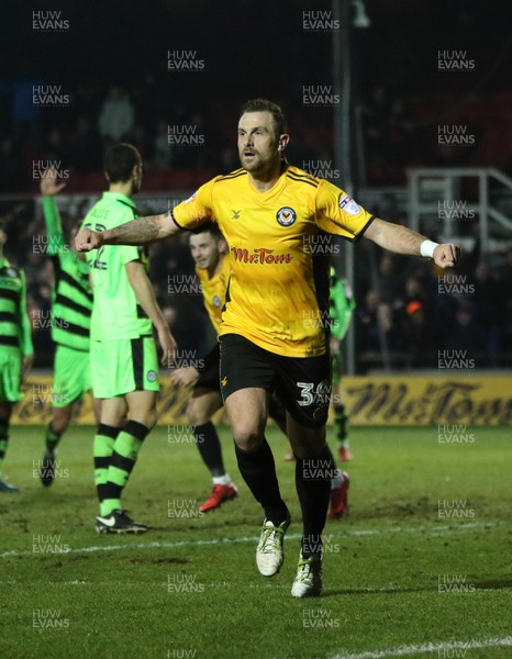 060318 - Newport County v Forest Green Rovers, Sky Bet League 2 - Paul Hayes of Newport County celebrates after scoring County's third goal