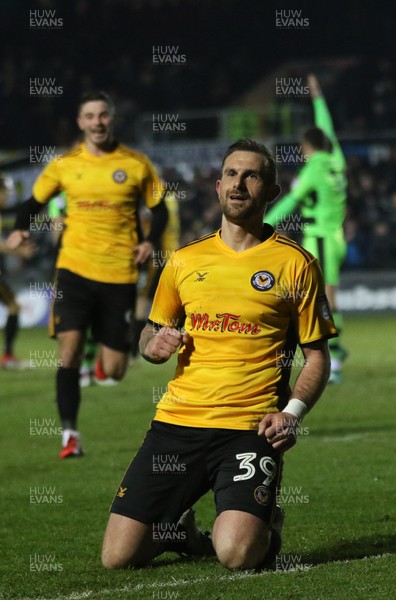 060318 - Newport County v Forest Green Rovers, Sky Bet League 2 - Paul Hayes of Newport County celebrates after scoring County's third goal
