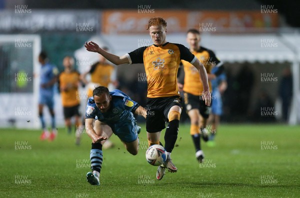 180521 - Newport County v Forest Green Rovers, Sky Bet League 2 Play Off Semi Final, First Leg - Ryan Haynes of Newport County gets away from Kane Wilson of Forest Green Rovers