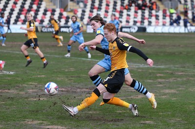 210221 Newport County v Forest Green Rovers, Sky Bet League 2 - Ryan Haynes of Newport County crosses the ball