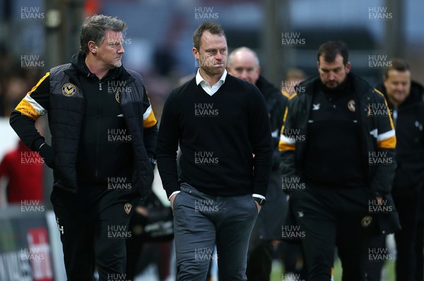 261218 - Newport County v Forest Green Rovers - SkyBet League Two - Dejected looking Newport County Manager Michael Flynn