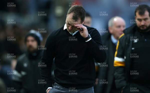 261218 - Newport County v Forest Green Rovers - SkyBet League Two - Dejected looking Newport County Manager Michael Flynn