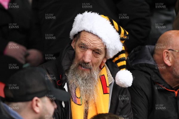 261223 - Newport County v Forest Green Rovers - Sky Bet League 2 - A fan of Newport County gets into the Christmas spirit
