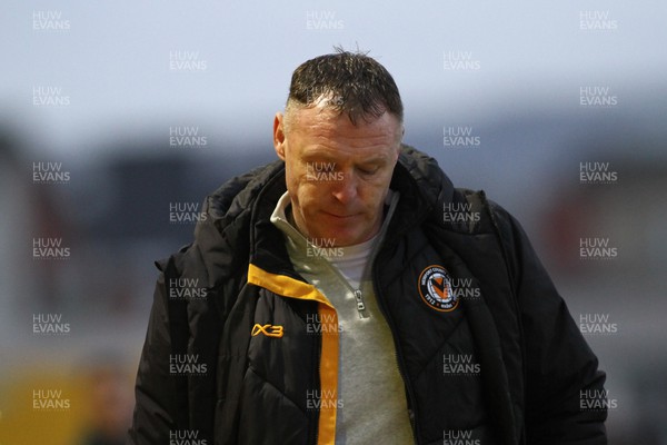 261223 - Newport County v Forest Green Rovers - Sky Bet League 2 -  Manager of Newport County Graham Coughlan leaves the field at half time