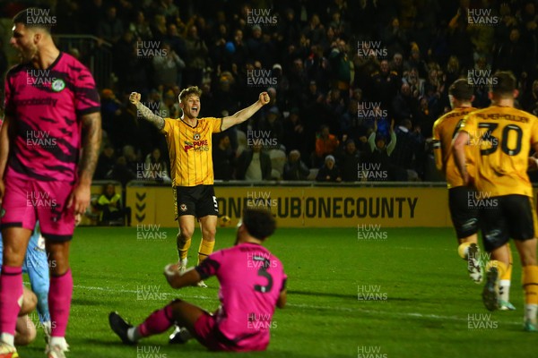 261223 - Newport County v Forest Green Rovers - Sky Bet League 2 -  James Clarke of Newport County celebrates a goal