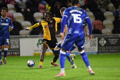 011125 - Newport County v Gillingham - FA Cup First Round - Michael Reindorf of Newport County