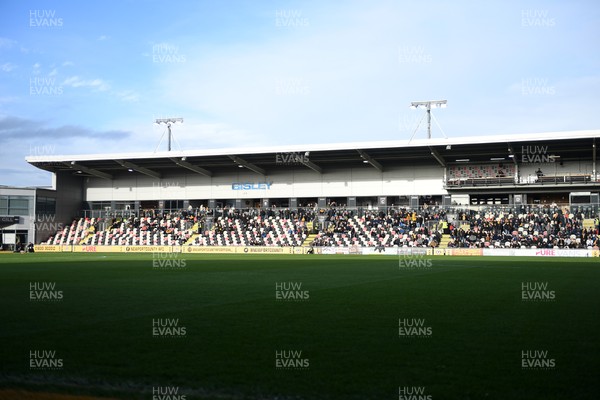 011125 - Newport County v Gillingham - FA Cup First Round - Picture shows a near empty Bisley stand at Rodney Parade