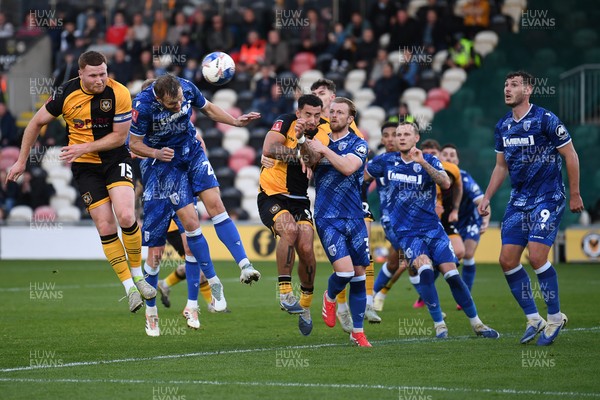 011125 - Newport County v Gillingham - FA Cup First Round - Lee Jenkins of Newport County goes close