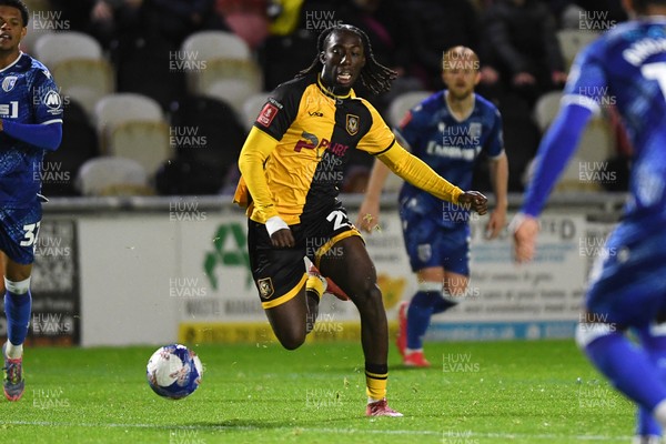 011125 - Newport County v Gillingham - FA Cup First Round - Michael Reindorf of Newport County