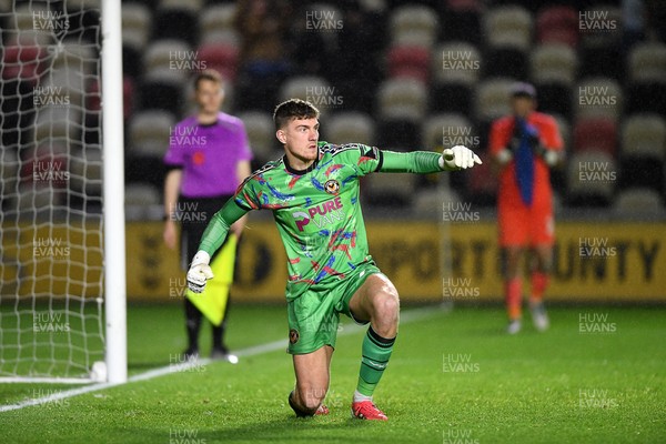 011125 - Newport County v Gillingham - FA Cup First Round - Jordan Wright of Newport County saves a penalty