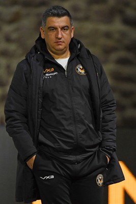 040325 - Newport County v Gillingham - Sky Bet League 2 - Newport Head Coach, Nelson Jardim