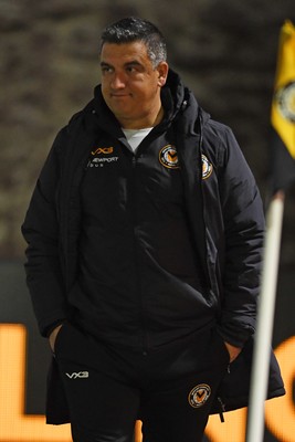 040325 - Newport County v Gillingham - Sky Bet League 2 - Newport Head Coach, Nelson Jardim