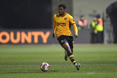 040325 - Newport County v Gillingham - Sky Bet League 2 - Bobby Kamwa of Newport County