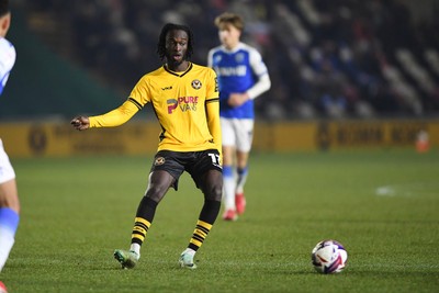 040325 - Newport County v Gillingham - Sky Bet League 2 - Cameron Antwi of Newport County