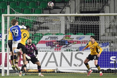 040325 - Newport County v Gillingham - Sky Bet League 2 - Jimmy Jay-Morgan of Gillingham scores a goal