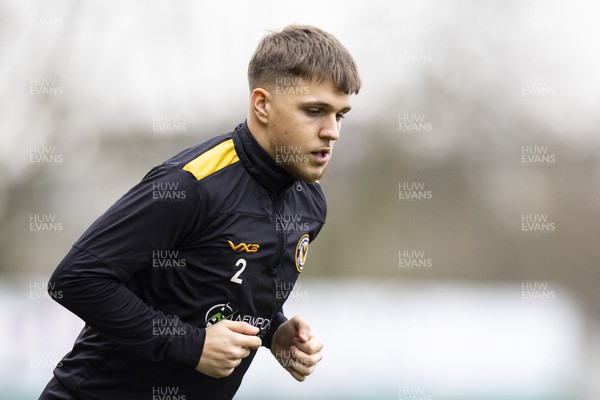 170224 - Newport County v Gillingham - Sky Bet League 2 - Lewis Payne of Newport County during the warm up