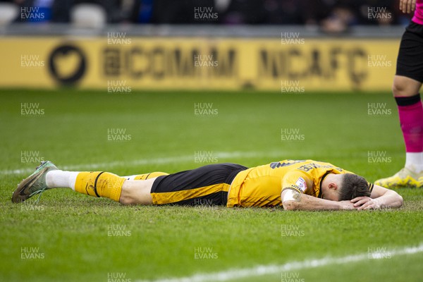 170224 - Newport County v Gillingham - Sky Bet League 2 - Seb Palmer-Houlden of Newport County reacts after missing a header on goal