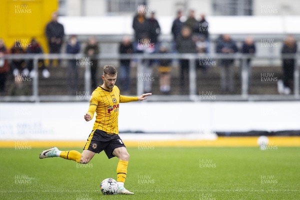 170224 - Newport County v Gillingham - Sky Bet League 2 - Shane McLoughlin of Newport County in action