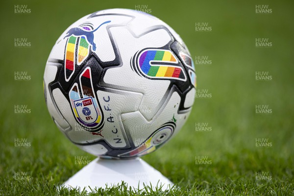 170224 - Newport County v Gillingham - Sky Bet League 2 - EFL Rainbow match ball ahead of kick off
