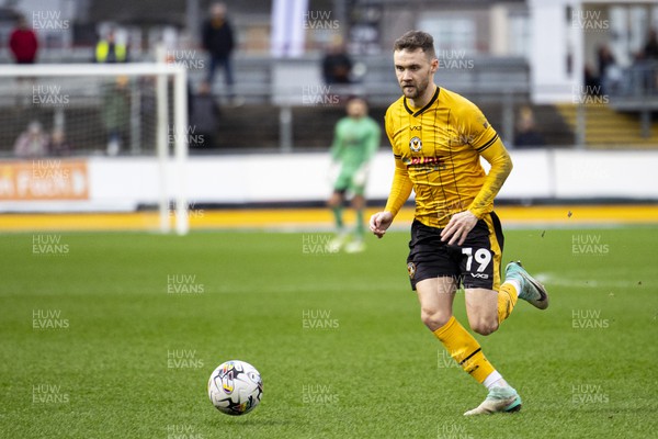 170224 - Newport County v Gillingham - Sky Bet League 2 - Shane McLoughlin of Newport County in action
