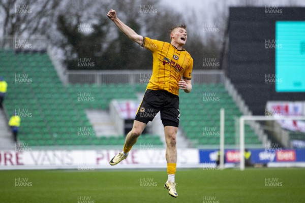 170224 - Newport County v Gillingham - Sky Bet League 2 - Will Evans of Newport County celebrates scoring his sides first goal