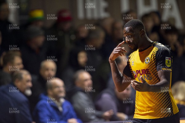 191122 - Newport County v Gillingham - Sky Bet League 2 - Omar Bogle of Newport County after being substituted 