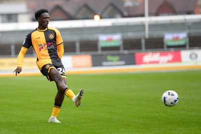 200925 - Newport County v Gillingham - Sky Bet League 2 - Nathan Opoku of Newport County