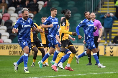 200925 - Newport County v Gillingham - Sky Bet League 2 - Cameron Antwi of Newport County has his penalty saved from the spot
