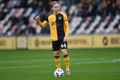 200925 - Newport County v Gillingham - Sky Bet League 2 - Sam Braybrooke of Newport County