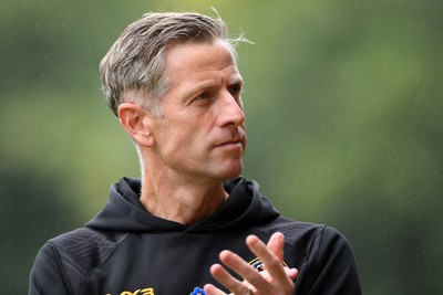 200925 - Newport County v Gillingham - Sky Bet League 2 - Newport County Manager, David Hughes