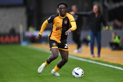 200925 - Newport County v Gillingham - Sky Bet League 2 - Nathan Opoku of Newport County