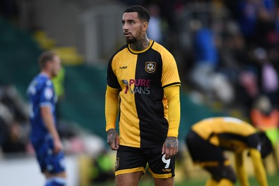 200925 - Newport County v Gillingham - Sky Bet League 2 - Dejected Courtney Baker-Richardson of Newport County
