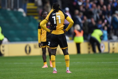 200925 - Newport County v Gillingham - Sky Bet League 2 - Dejected Cameron Antwi of Newport County