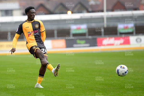 200925 - Newport County v Gillingham - Sky Bet League 2 - Nathan Opoku of Newport County