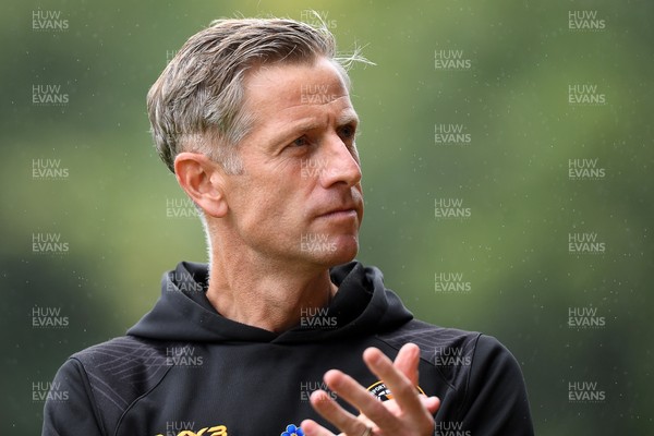 200925 - Newport County v Gillingham - Sky Bet League 2 - Newport County Manager, David Hughes